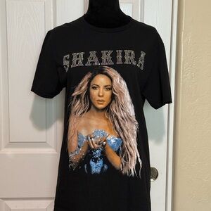 Rhinestoned Shakira Band Tour Tee